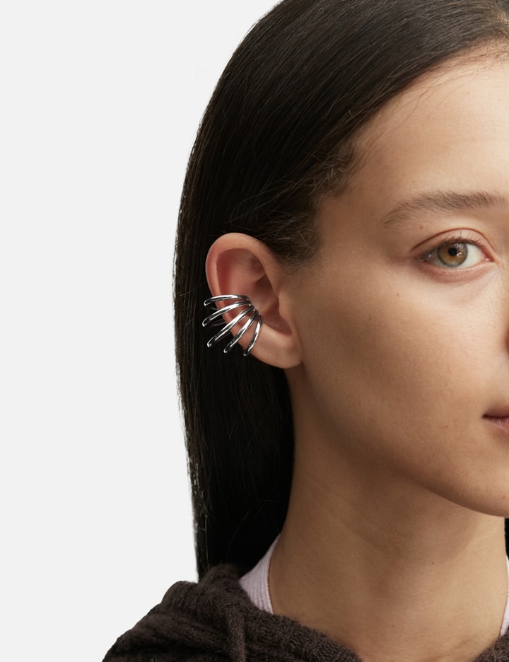 Suot Studio Five Hoop Ear Cuff Silver In Metallic