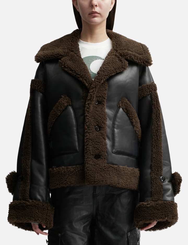 PANELED SHEARLING JACKET Placeholder Image