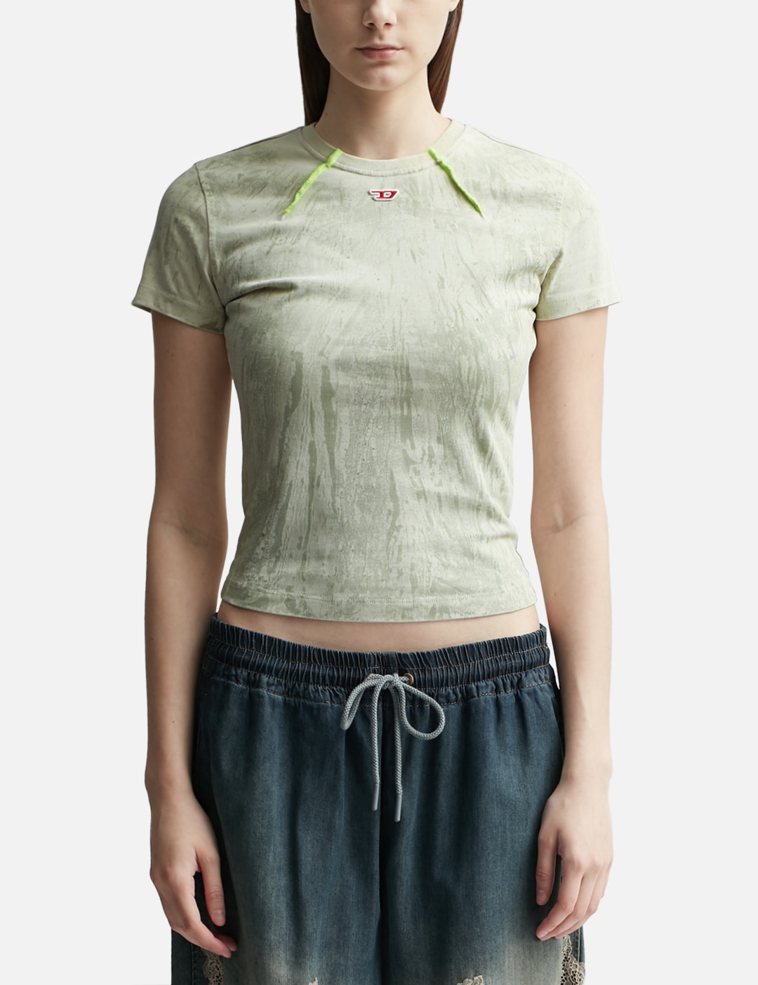 T-Uncutie-Long-N11 Marbled Jersey T-Shirt