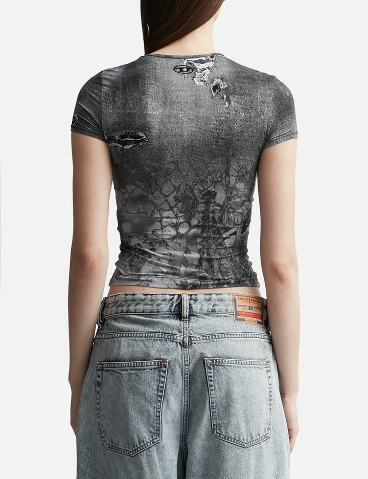 Shop Diesel T-uncski Cropped T-shirt In Grey