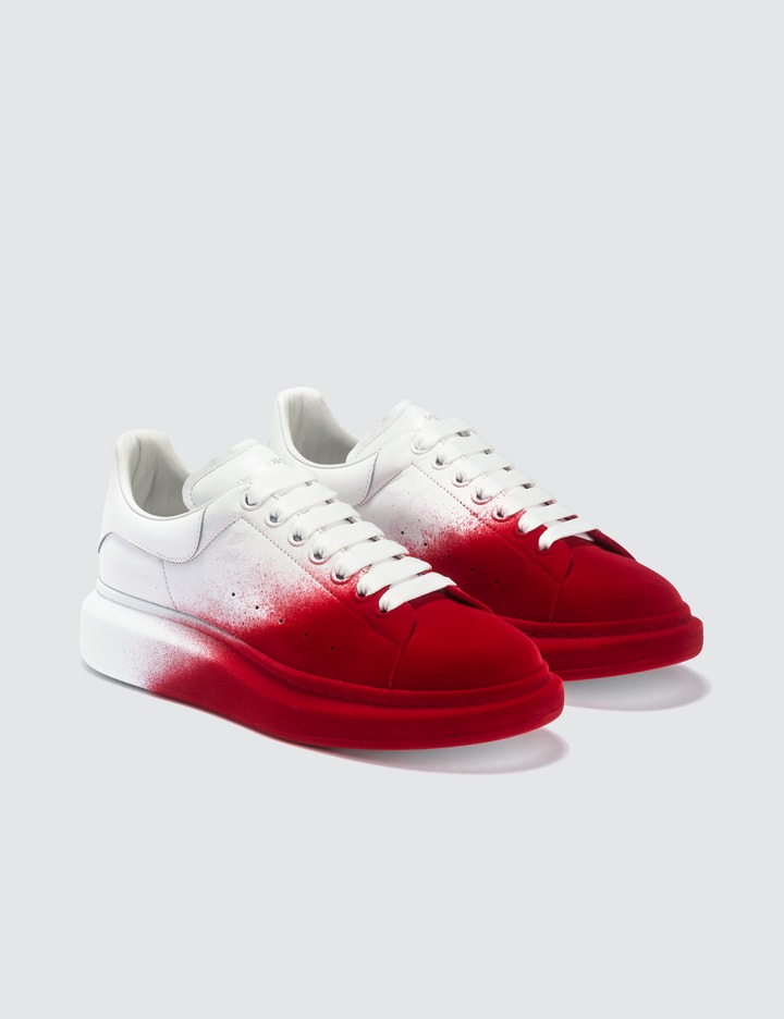 Alexander McQueen Spray Paint Sneakers in Red