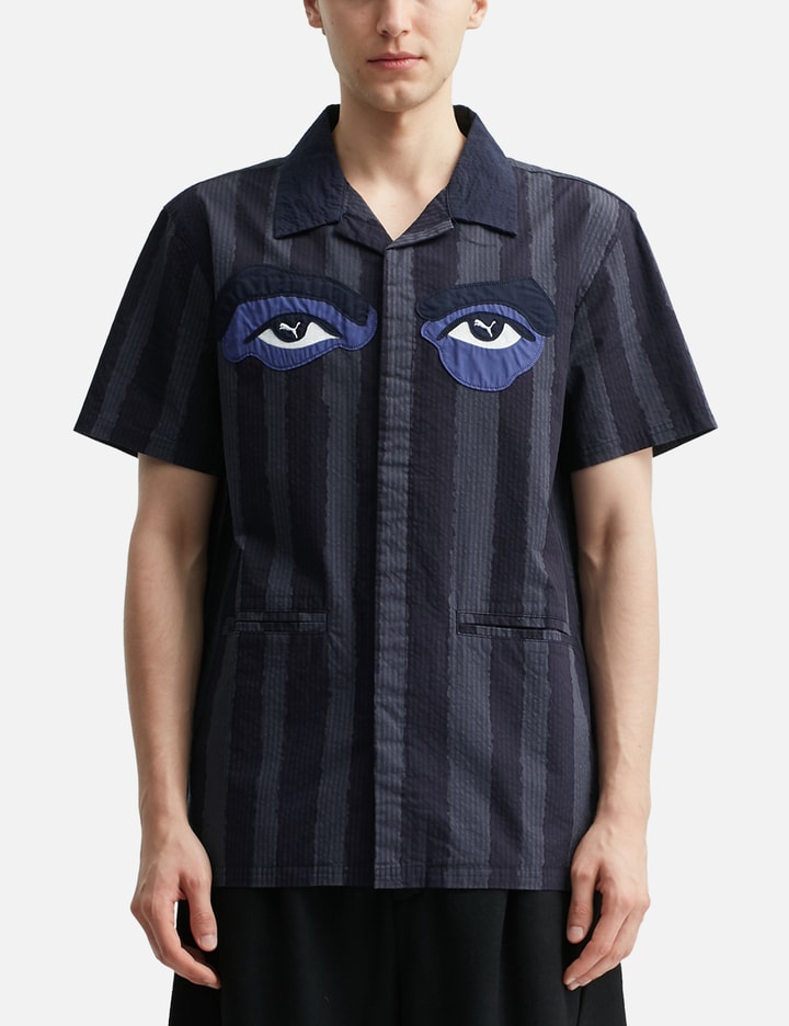Puma X Kidsuper Stripe Cotton Seersucker Camp Shirt