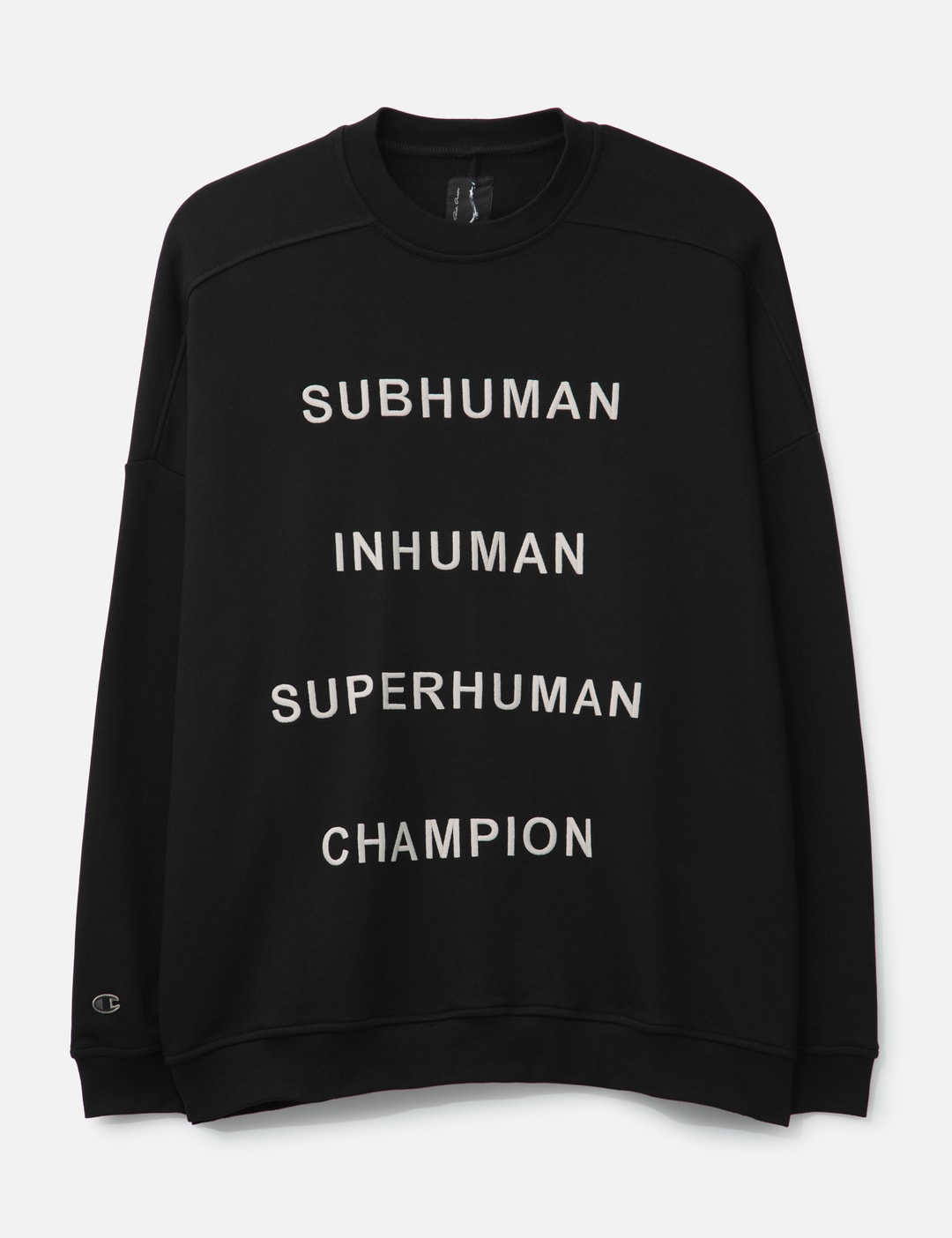 Rick Owens X Champion Jumbo Sweat W Subhuman Inhuman Superhuman