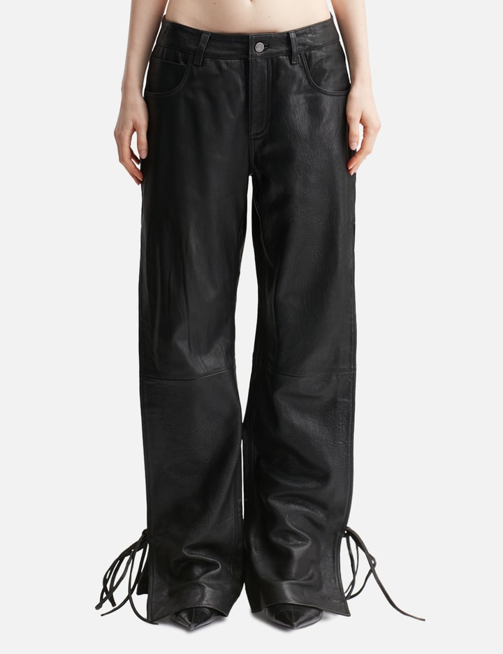 Baggy String Leather Trousers Placeholder Image