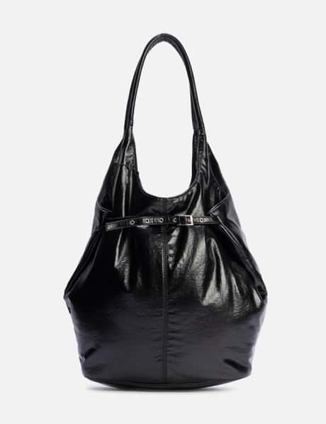 anggae Glossy Big Shoulder Bag