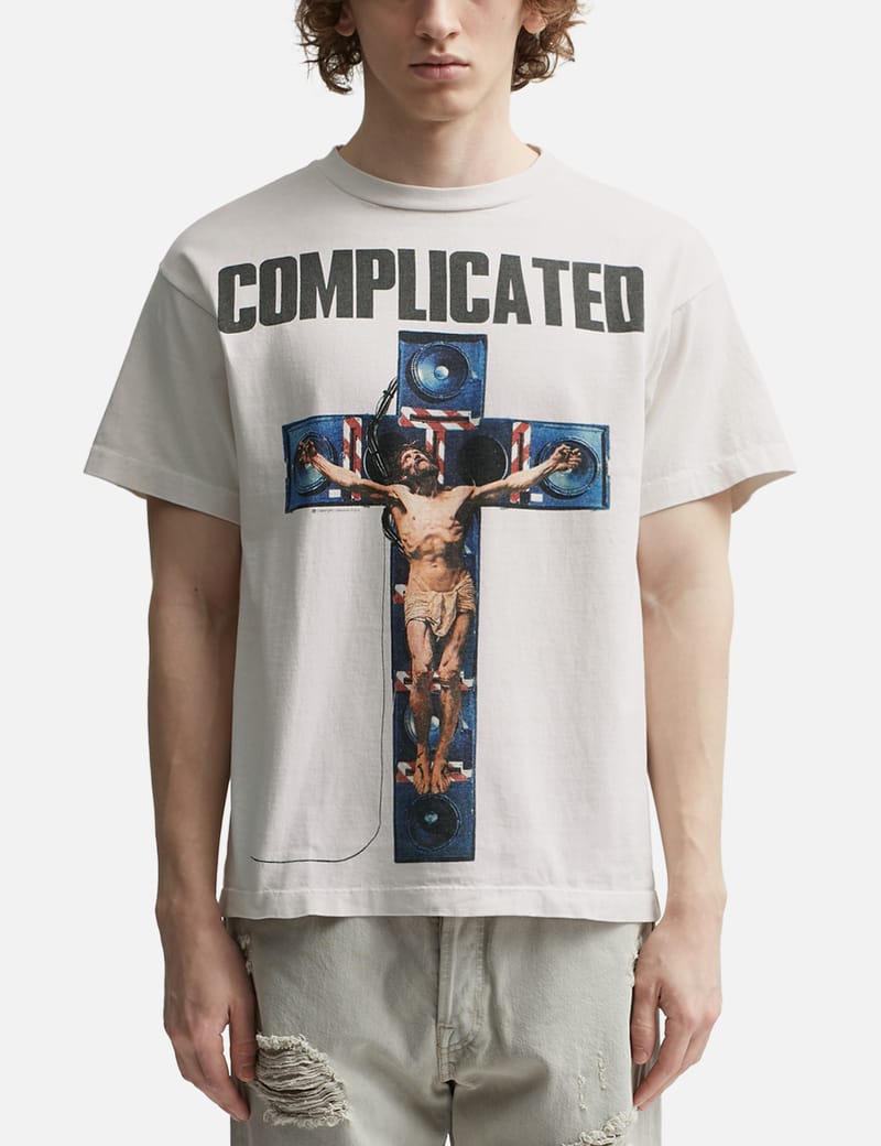 【値段通販】Saint Michael グラフィック&キャッチコピー コットンTシャツ Tシャツ/カットソー(半袖/袖なし)