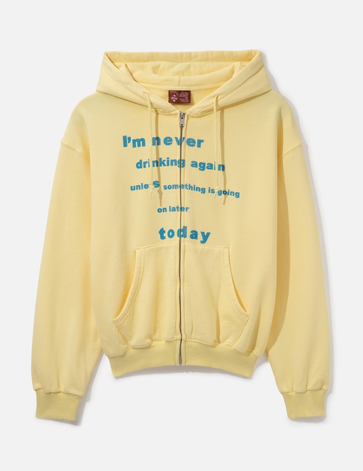 Praying Never Drinking Again Yellow Hoodie