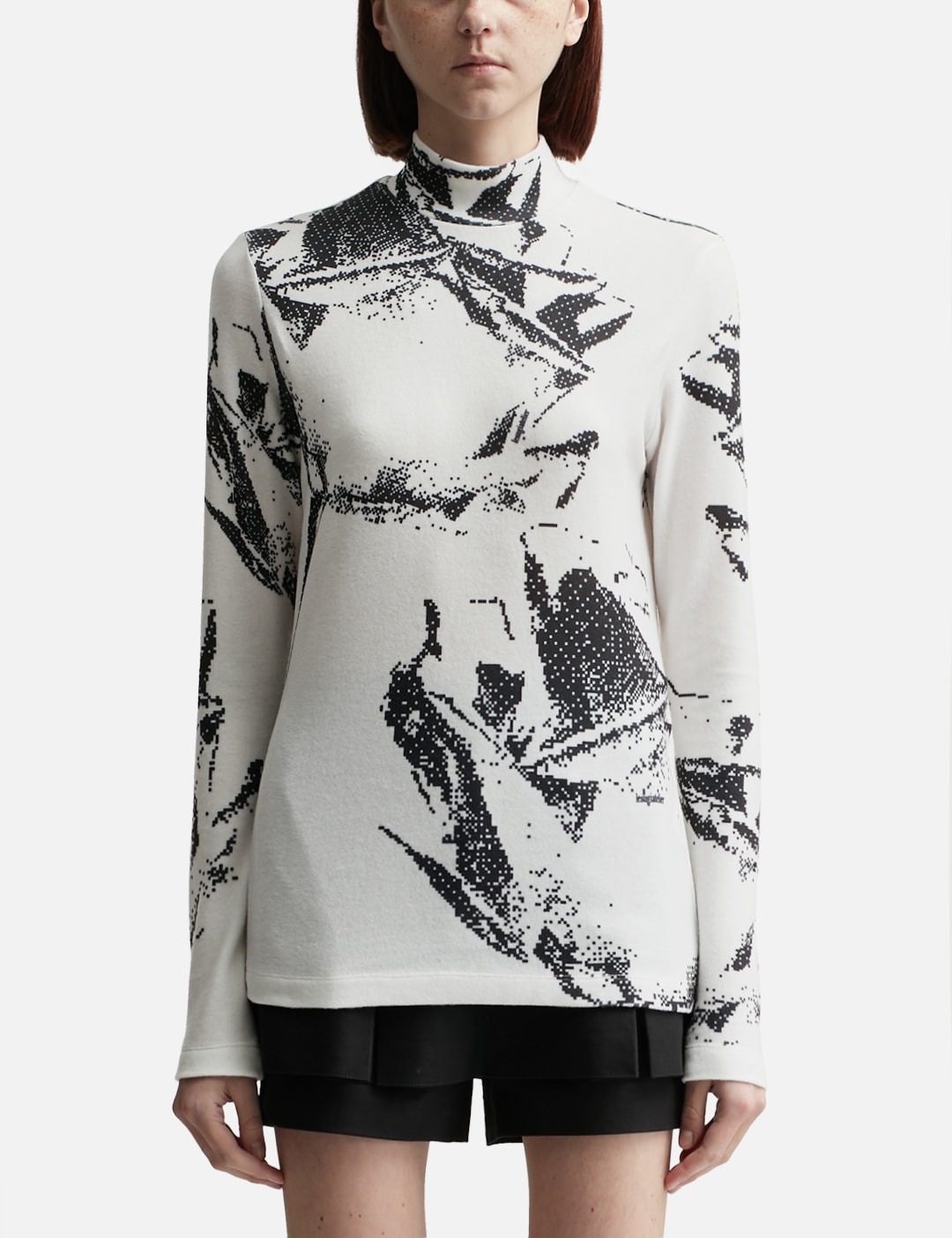 Rose Graphic High Neck T-Shirt view 6