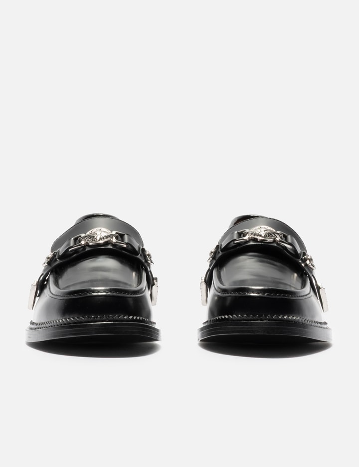 Toga Virilis Metallic-buckle Leather Loafers In Black