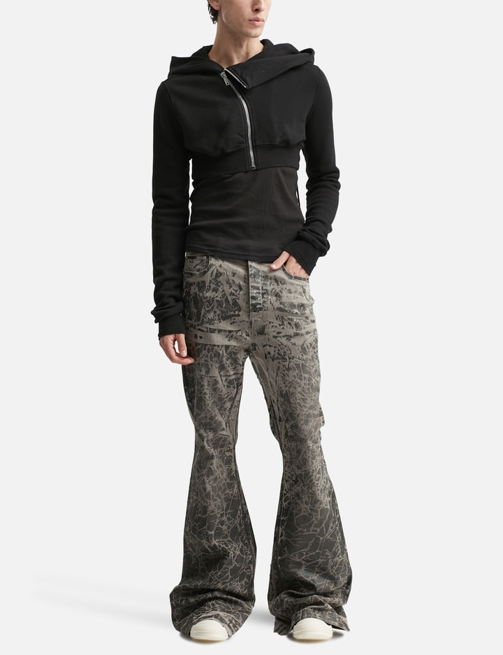 Rick Owens Drkshdw Micro Mountain Hoodie In Black