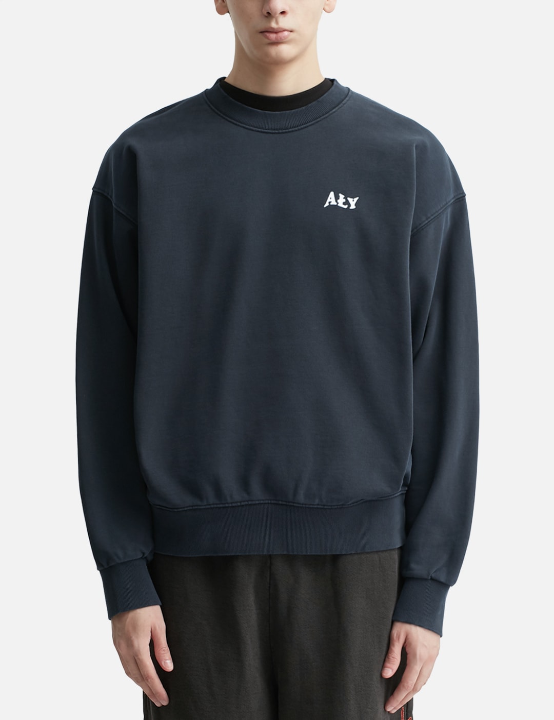 "Good Vibes Ahead Black Washed" Crewneck view 11