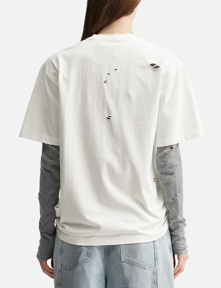 Lcdc Distressed Oversized T-shirt In White