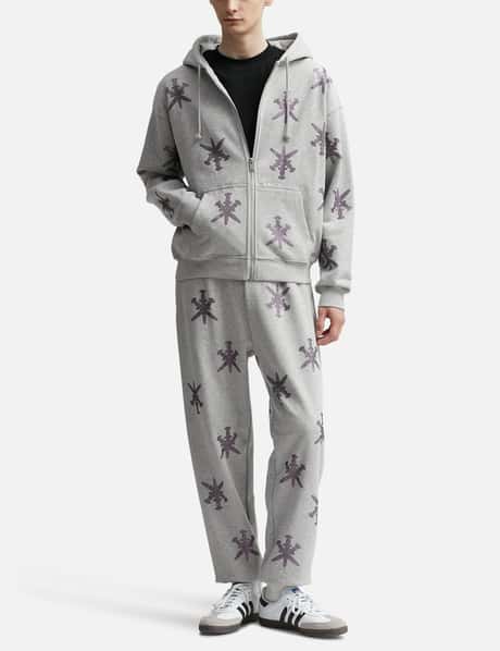 UNKNOWN - Grey Purple Rhinestone Jogger | HBX - Globally Curated 