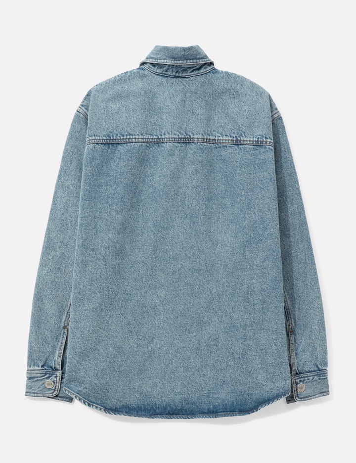 Ami Blue Cotton Knitted Ami De Coeur Overshirt