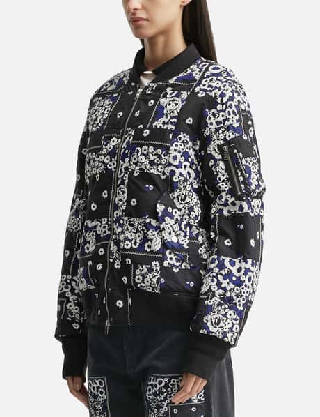 Overdyed Patchwork Bandana Flight Jacket view 7