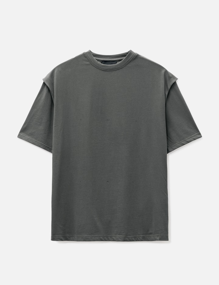 Heliot Emil Outline Logo T-shirt In Grey