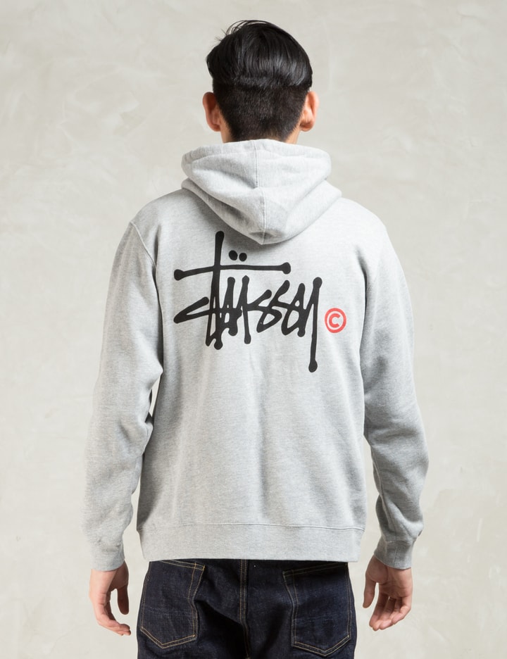 Grey Basic Logo Zip Hoodie Placeholder Image