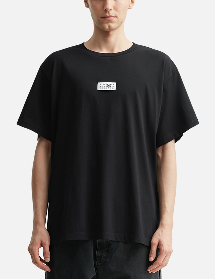 Mm6 Maison Margiela Numeric Patch Crewneck T-shirt In Black