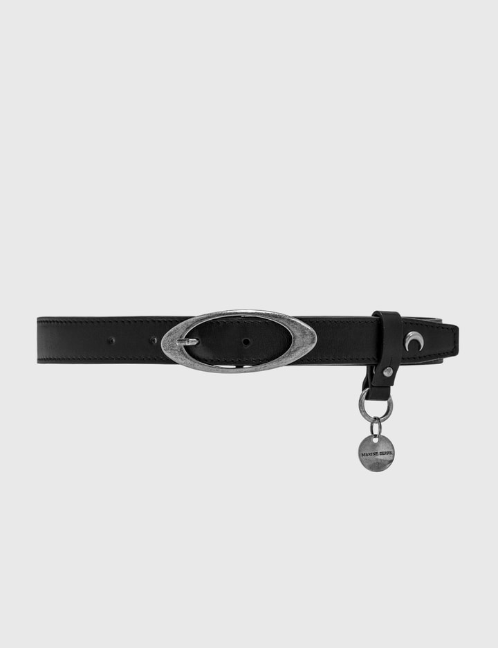 Thin Leather Belt With Moon Studs Placeholder Image