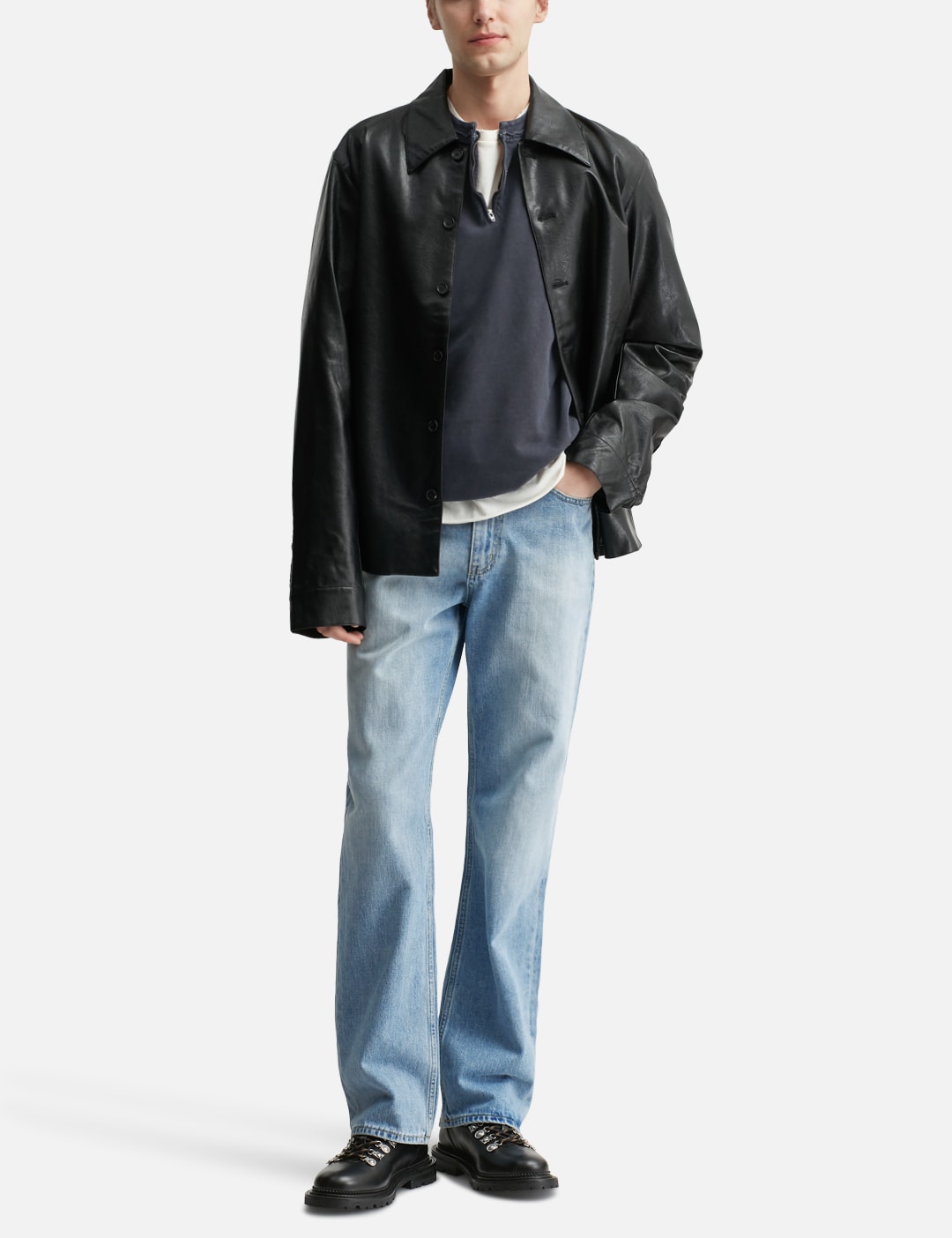 Slim Straight Denim Jeans view 15