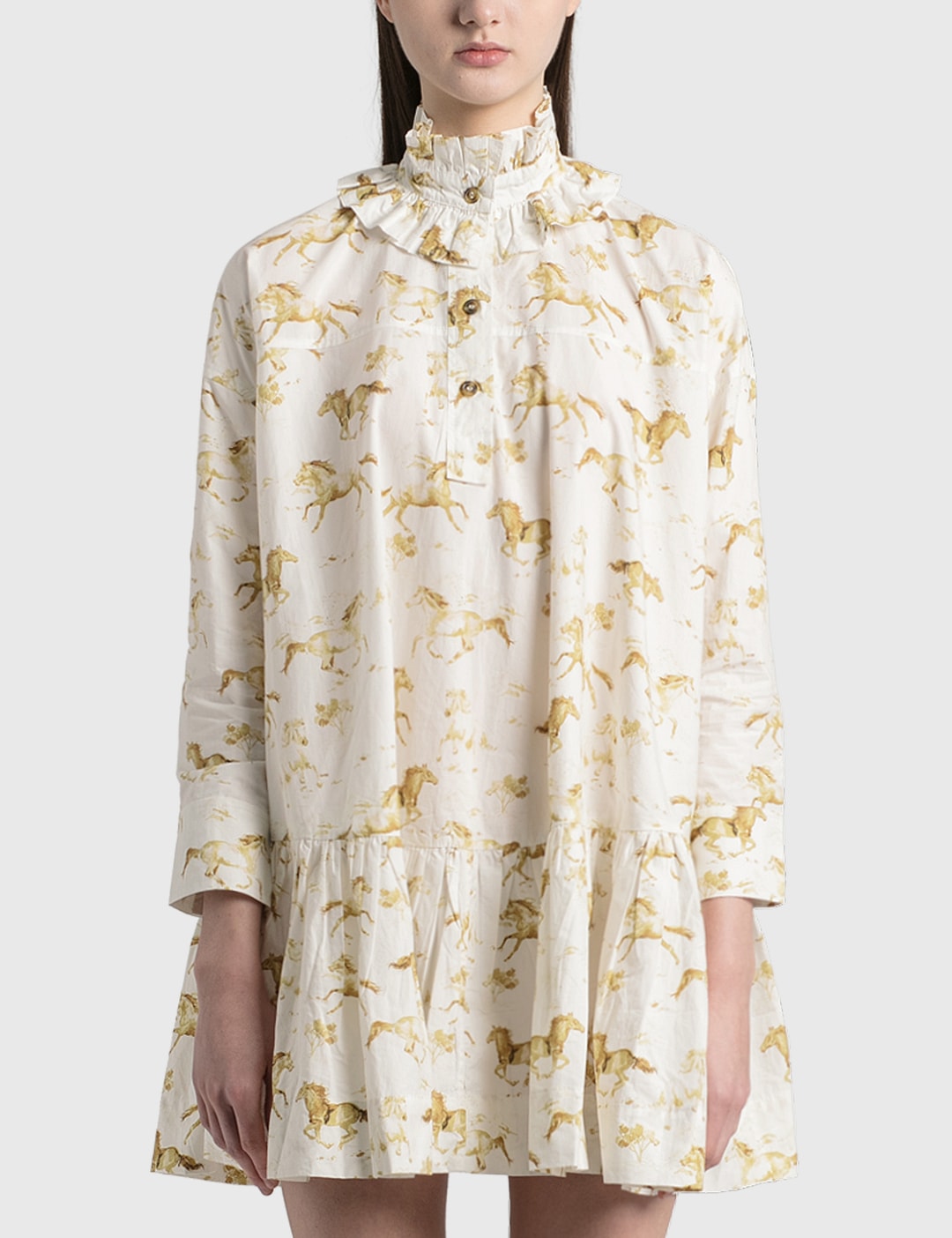 printed poplin mini dress ganni Ganni Printed Cotton Poplin Dress Printed Cotton Poplin Ganni Printed Poplin Mini Dress Ganni Ruched