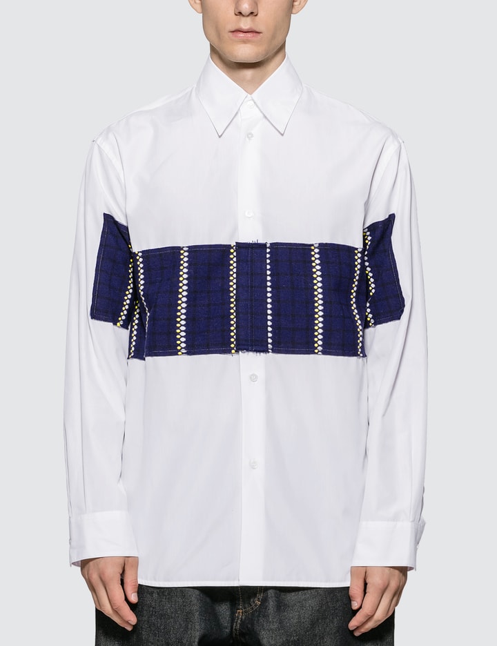 Wool Patchwork Poplin Shirt Placeholder Image