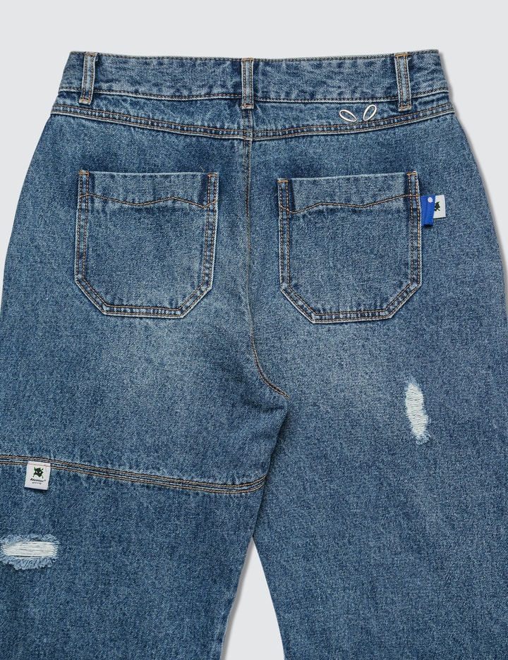 Oversized Washed Denim Jeans Placeholder Image