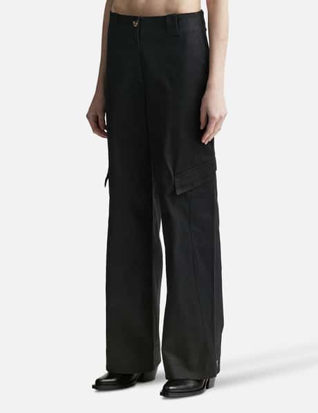 Herringbone Canvas Mid Waist Pants view 7