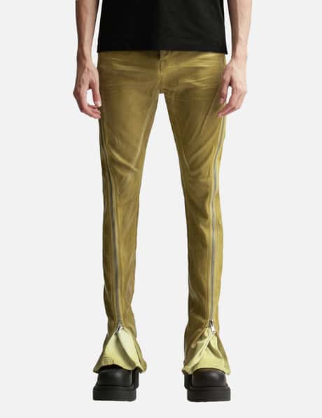 BOLAN BANANA IN OCHRE FOIL STRETCH DENIM view 10