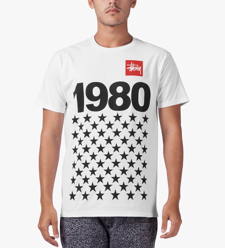 White 1980 Stars T-Shirt Placeholder Image