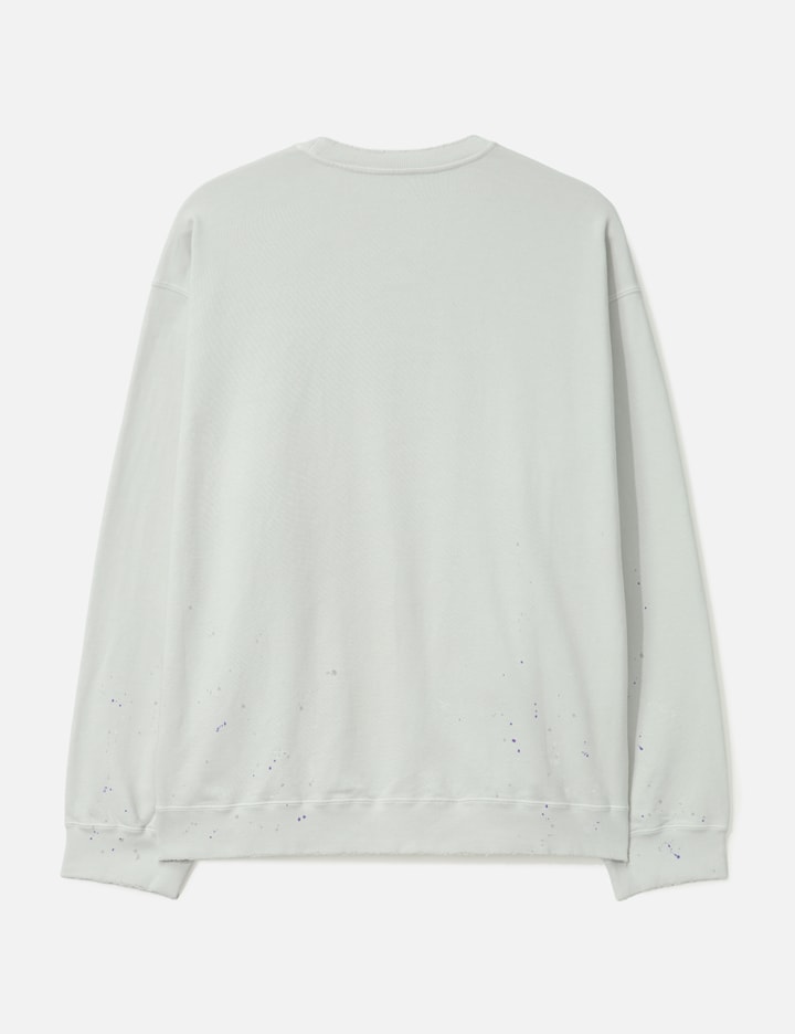 Ancellm Embroidery Sweat Shirt In White