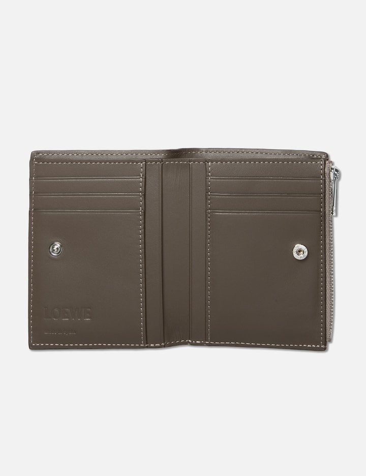 Shop Loewe Slim Compact Wallet In Brown