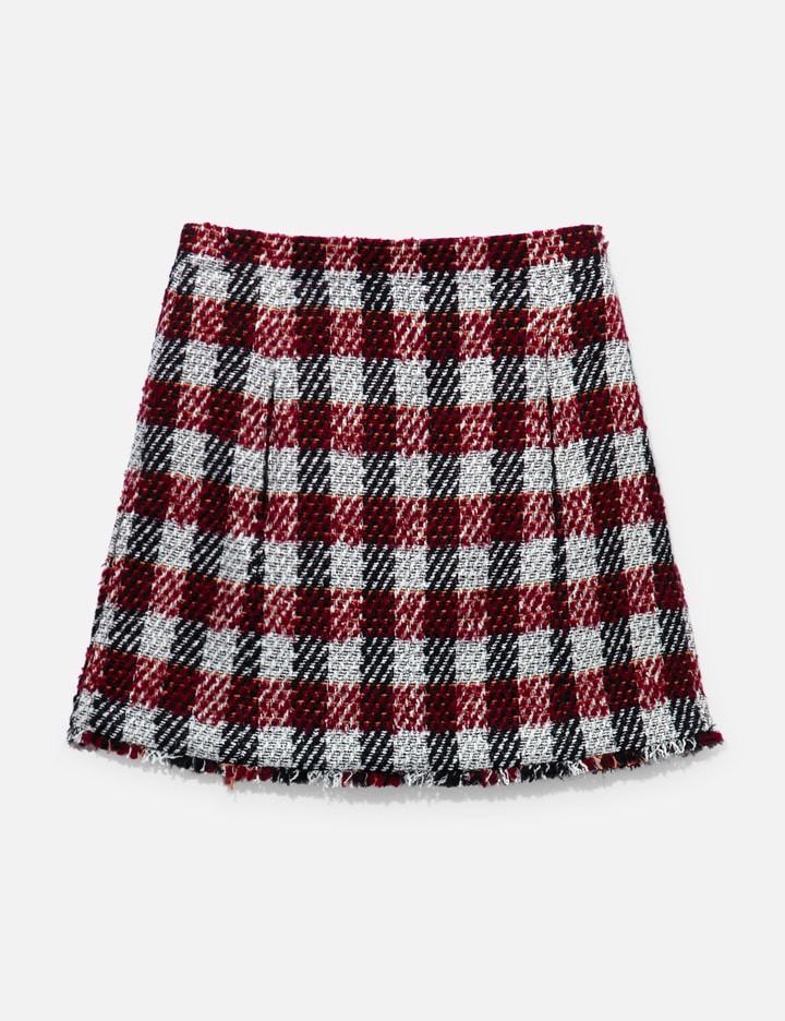 Pre-owned Chanel Tweed Skirt In Red
