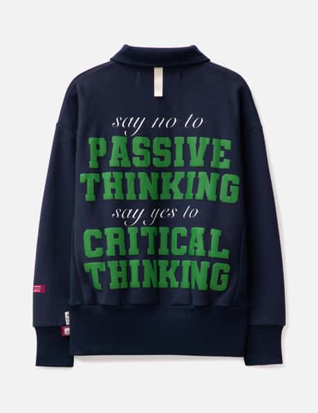 Critical Thinking Collared Crew Polo Shirt view 8