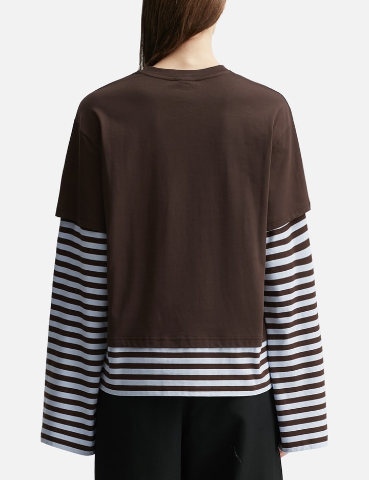 Long Sleeve 2-In-1 Tee With Knit Patch view 4