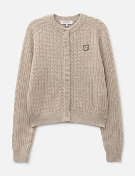 메종 키츠네 Fox Head Cable Knit Cardigan