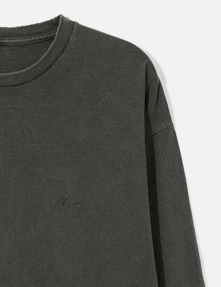 ANCELLM Embroidery Dyed Long Sleeves T-Shirt
