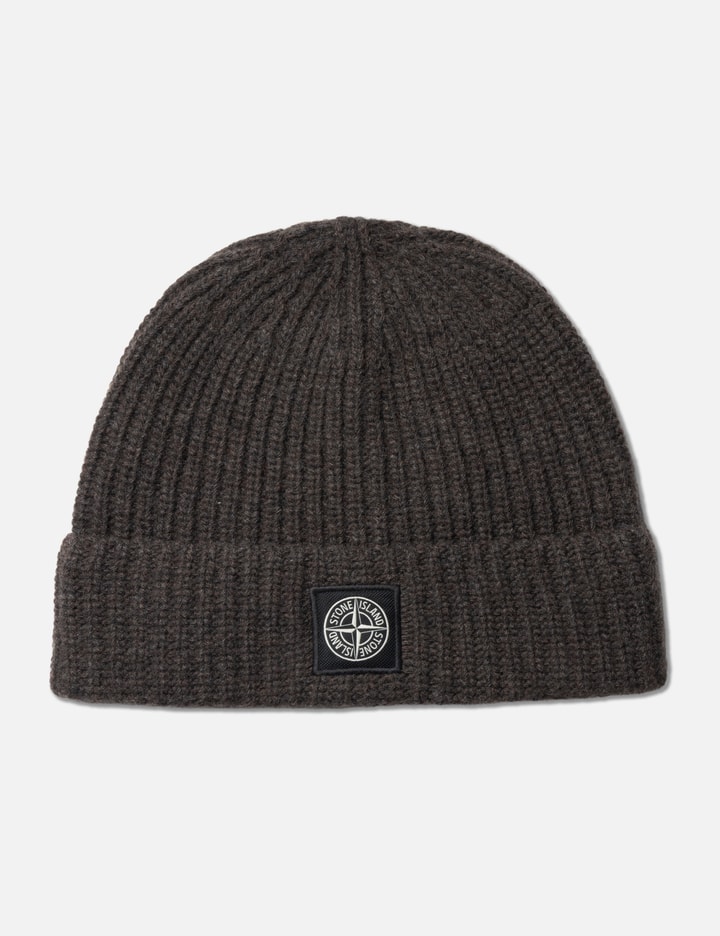 Stone Island Light RWS Geelong Wool Ribbed Knit Beanie