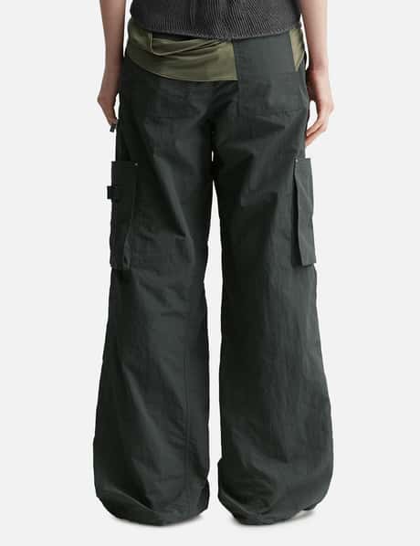 Mixed Layered Tie Jogger Pants view 12