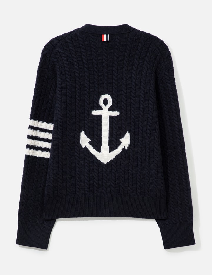 Thom Browne Relaxed Cable Stitch 4-Bar Cardigan