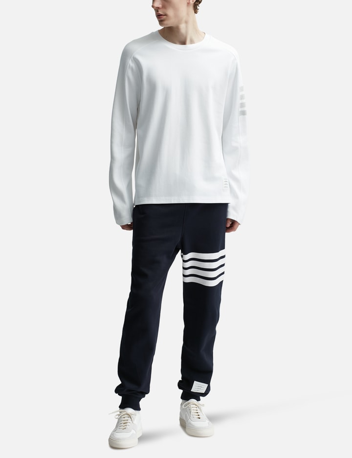 Thom Browne Cotton 4-bar Striped T-shirt In White