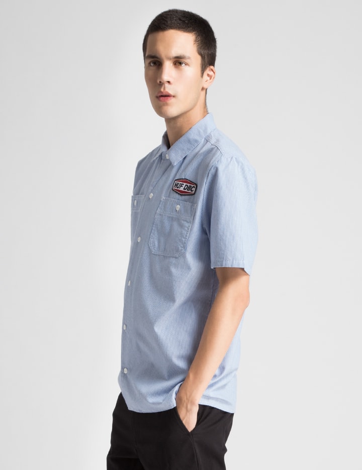 Blue Gas Station Woven Shirt Placeholder Image
