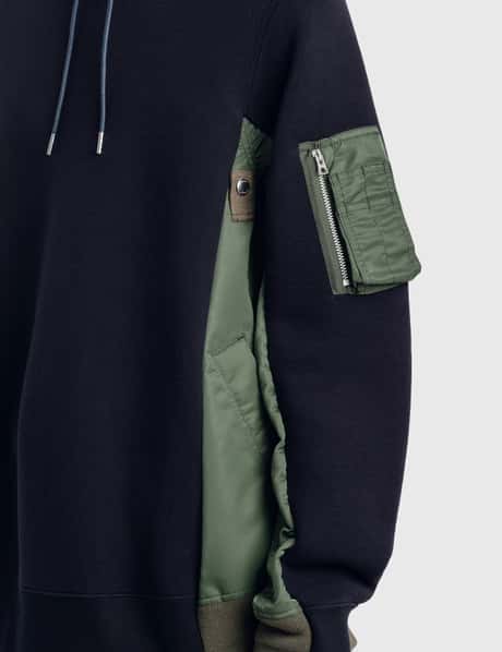 Sacai - スポンジ スウェットMA-1 パーカー | HBX - ハイプビースト 
