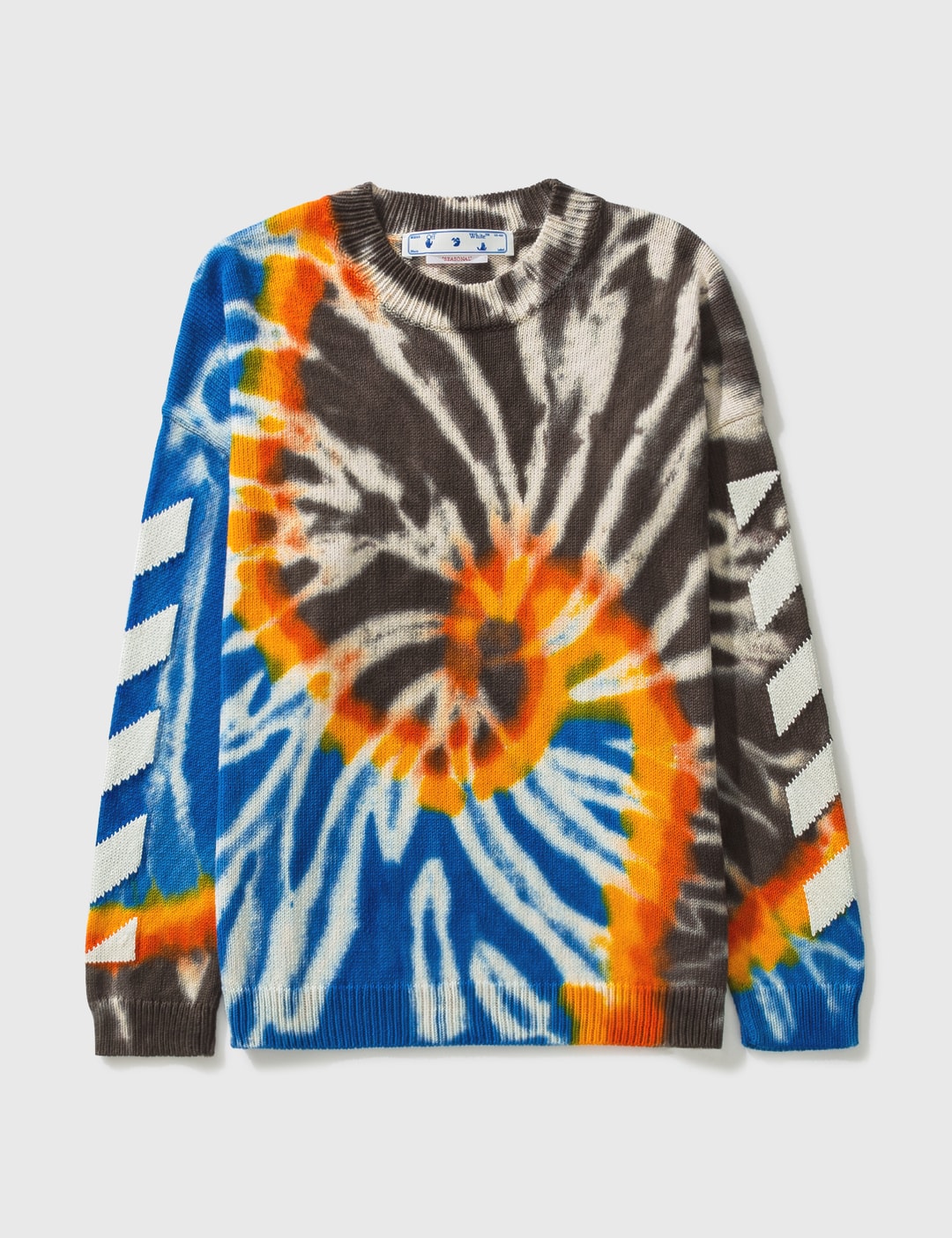 Off-White™ Diagonal Tie Dye Knit Sweater HBX