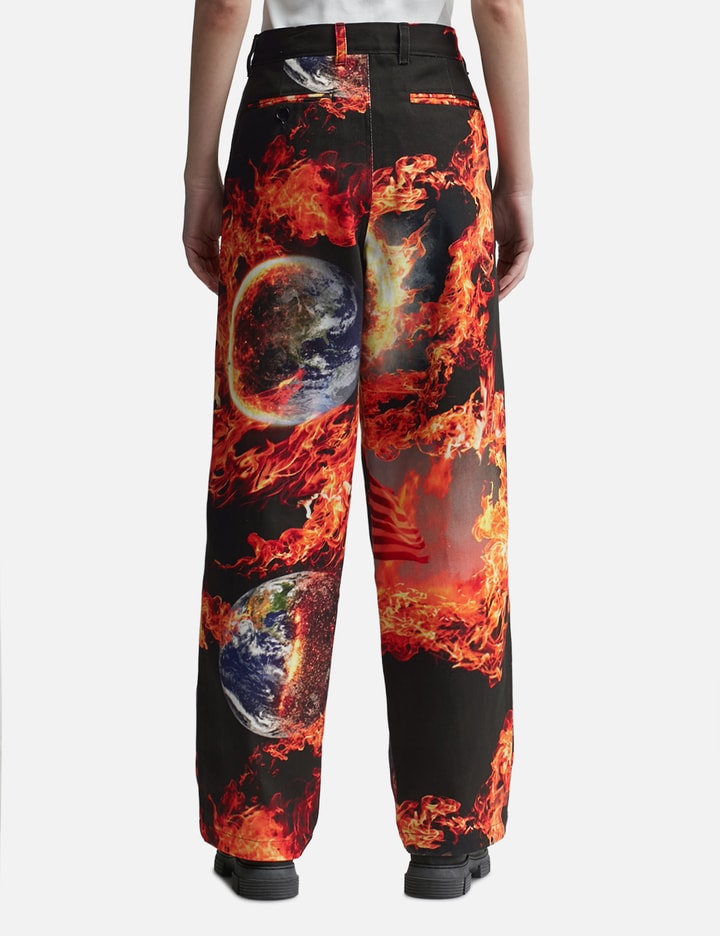 Shop Sky High Farm Workwear World Is Burning Chino Pants In Multicolor