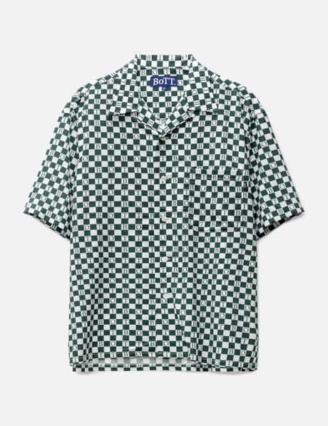 BoTT 체커보드 숏 슬리브 셔츠