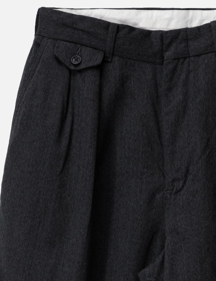 Nanamica Wool Gabardine Pleat Pants In Black