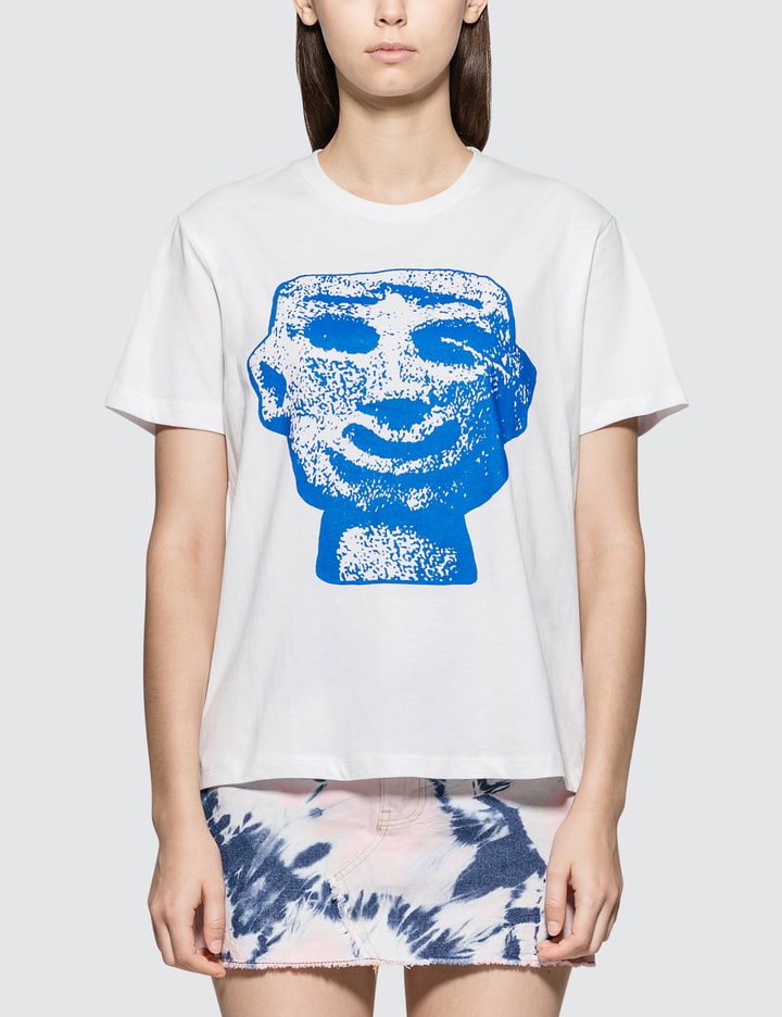 Blue Stone Head Short Sleeve T-shirt Placeholder Image