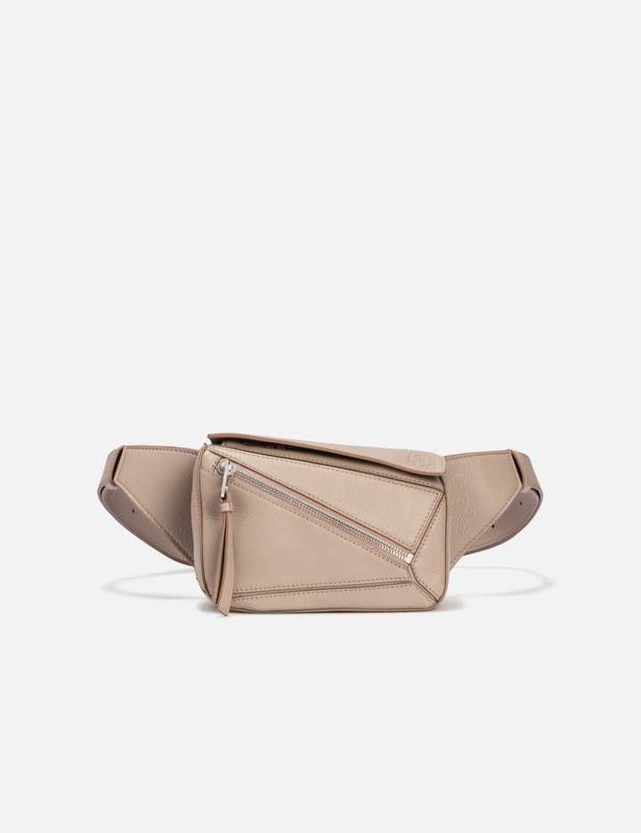 Loewe Puzzle Mini Leather Belt Bag In Beige