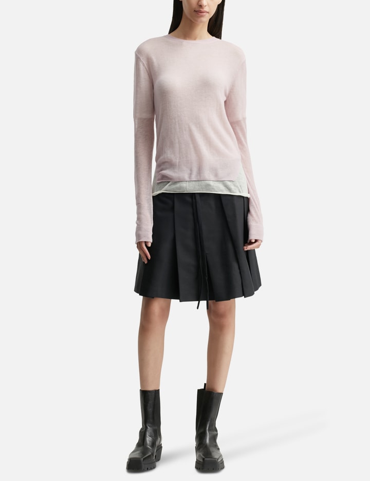 Anggae Layered Two Tone Sweatshirt In Pink